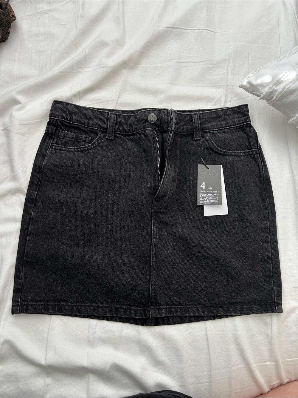 Primark Black Denim Mini Skirt